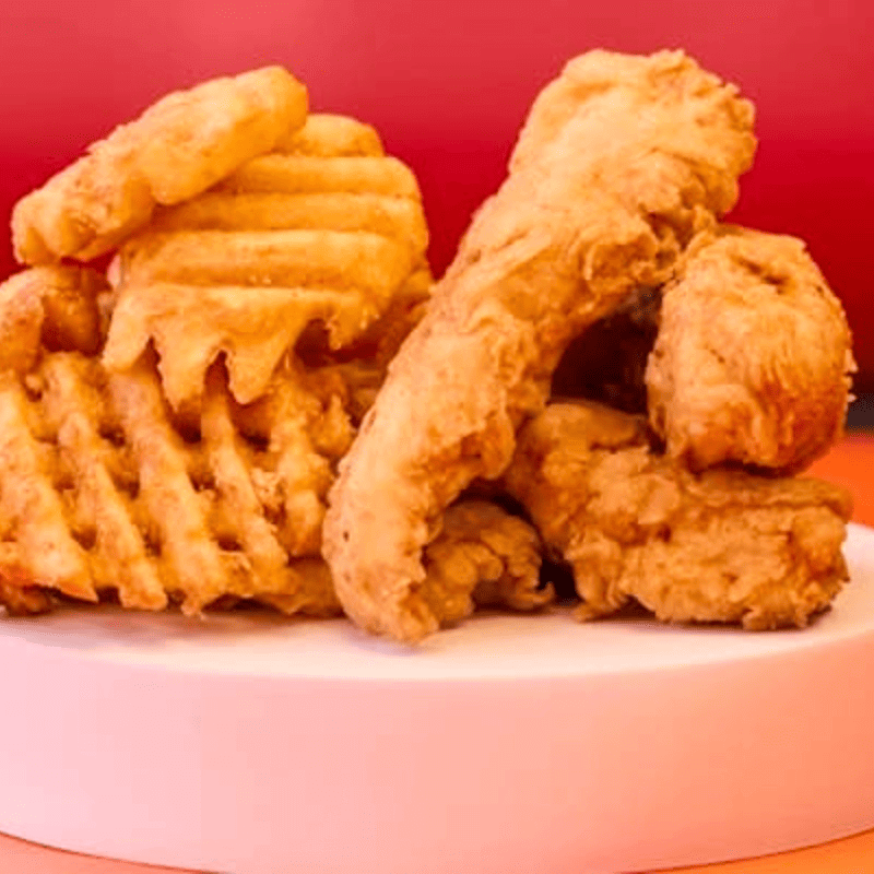 Chicken Tenders with Waffle Fries Box