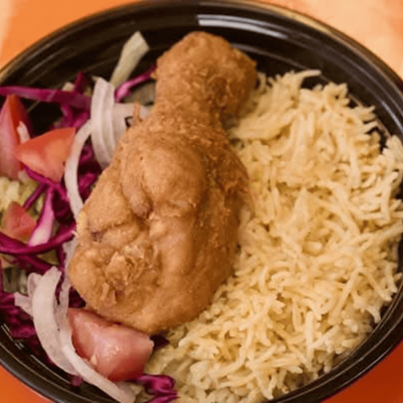Rice Bowl with Freshly Breaded Chicken